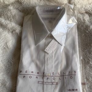 Perry Ellis Portfolio Men's Classic White Dress Shirt